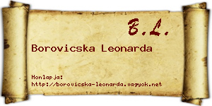Borovicska Leonarda névjegykártya